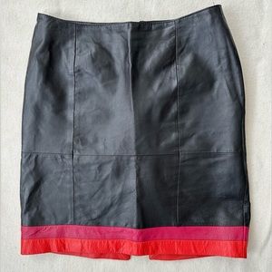 Metrostyle Black Leather Mini Skirt